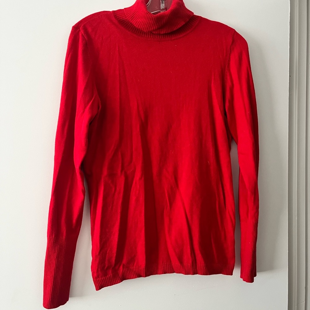 Worthington Vibrant Red Turtleneck Sweater